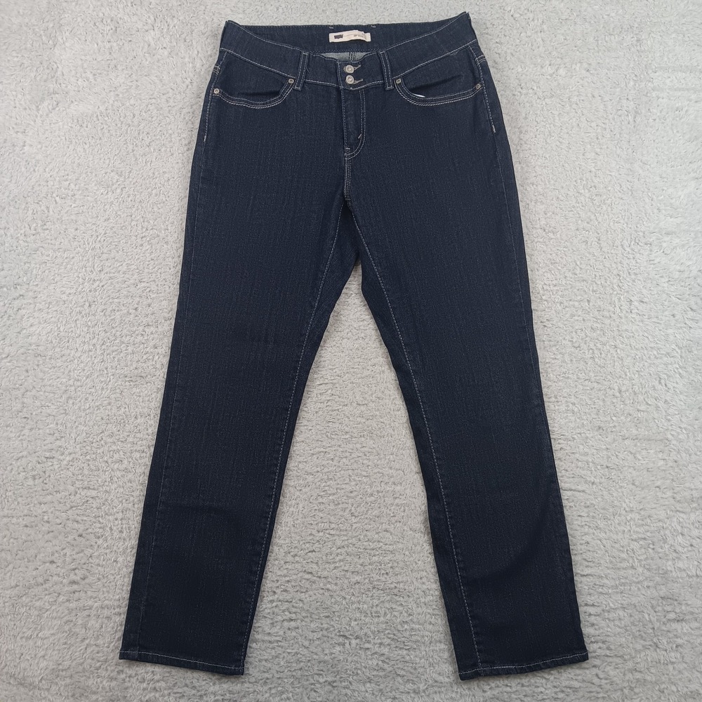 Levi's Jean 529 Curvy Skinny Leg Women 14M Dark Wash Indigo Embroidered Pocket